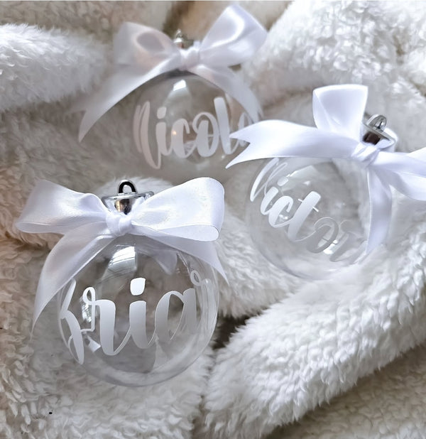 Personalised Clear Baubles