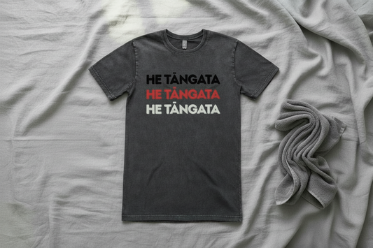 He Tangata T-shirt (Fadded tee)