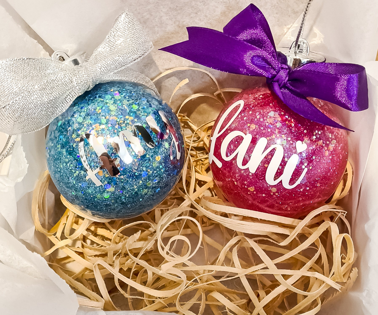 Personalised Glitter Baubles