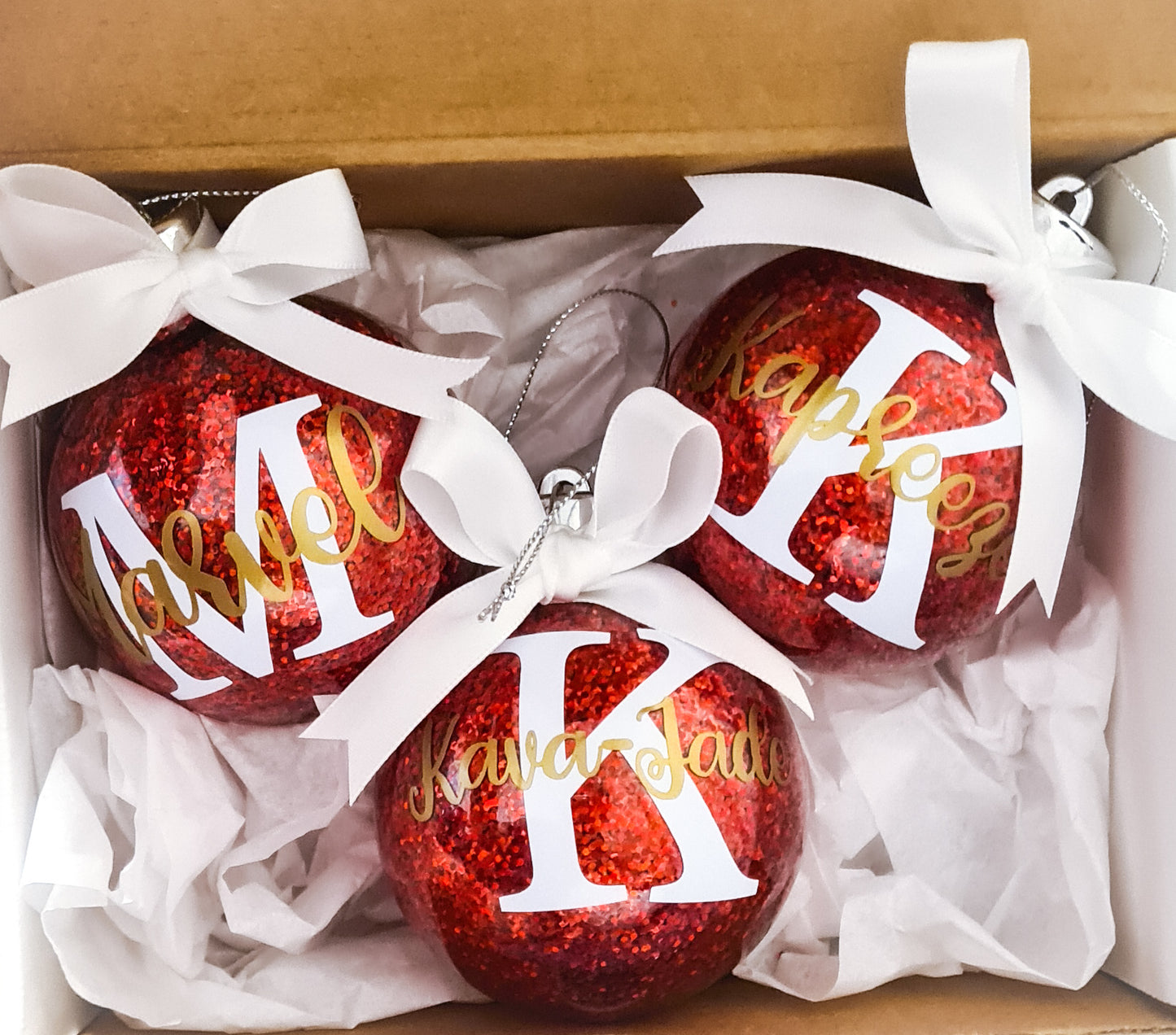 Personalised Glitter Baubles