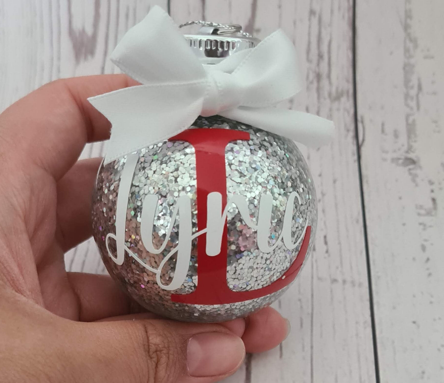 Personalised Glitter Baubles